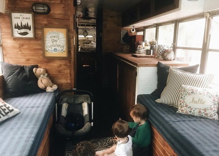 A close-knit family travels across America in an old school bus