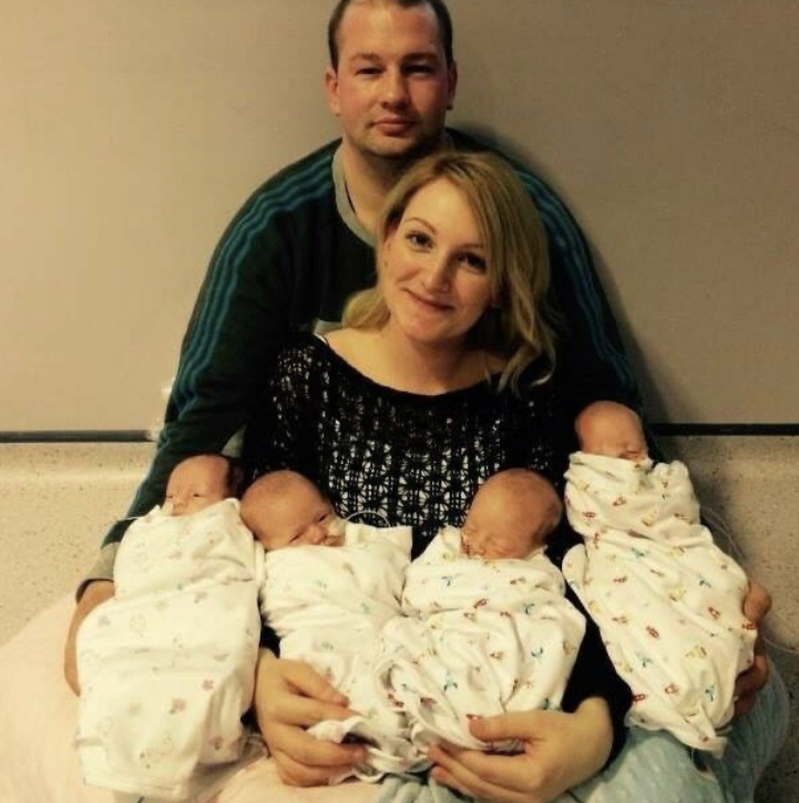 The couple had wonderful quadruplets.  How is the daily life of this wonderful family?