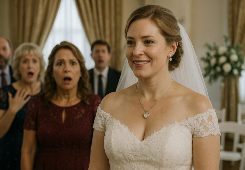 Meine Stiefmutter trug bei ihrer Hochzeit ohne meine Erlaubnis die Halskette meiner verstorbenen Mutter – ich war wütend und erteilte ihr eine Lektion