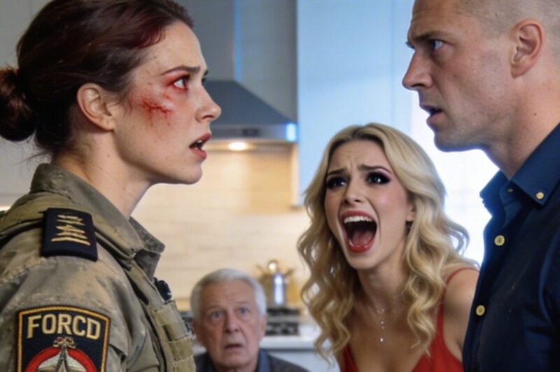 Meine Schwester lachte beim Abendessen: „Das ist mein Verlobter, ein Ranger.“ Sie machte sich über meine Uniform lustig. Dann sah er das Abzeichen der Task Force, erstarrte, nahm stramm Haltung an und bellte: „Maya, halt! Weißt du, was das bedeutet?“