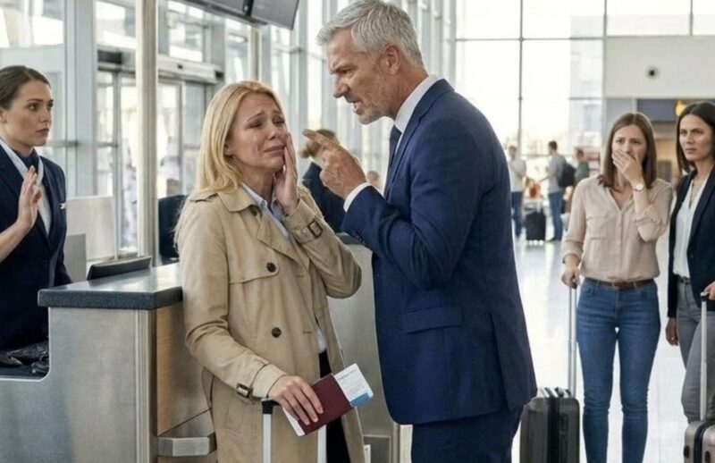 Mein Vater hat mir am Flughafen eine Ohrfeige gegeben, weil ich mich geweigert habe, meiner jüngeren Schwester meinen Platz in der ersten Klasse zu überlassen… und Sekunden später wurde meiner ganzen Familie klar, dass ich die gesamte Reise selbst bezahlt hatte.
