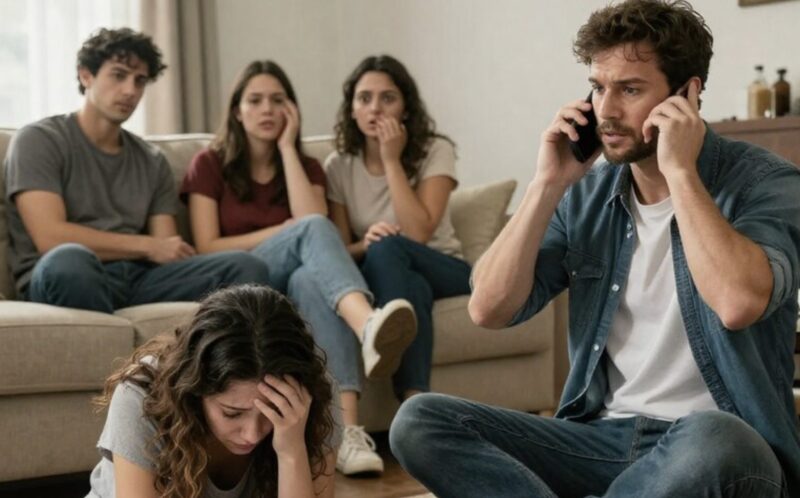 Er fand seine verletzte Frau vor, während ihr Sohn in der Küche lachte.