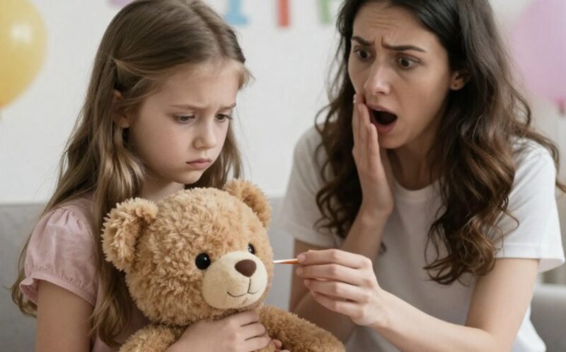 Meine Schwiegereltern haben meiner 6-jährigen Tochter zum Geburtstag einen niedlichen braunen Teddybären geschickt. Sie lächelte einen Moment lang, erstarrte dann plötzlich und fragte: „Mama, was ist das?“